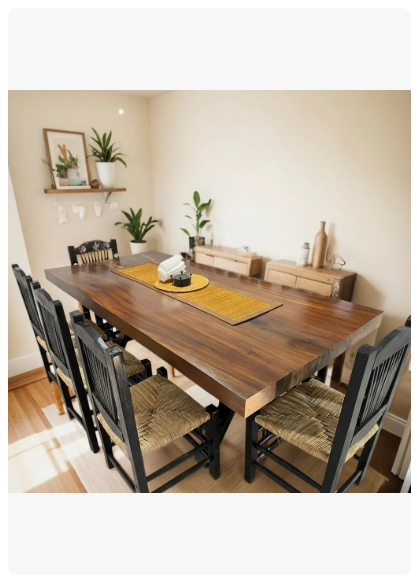 Mesa De Parota Comedor Artesanal Mexicano Excelente Calidad! - Imagen 2