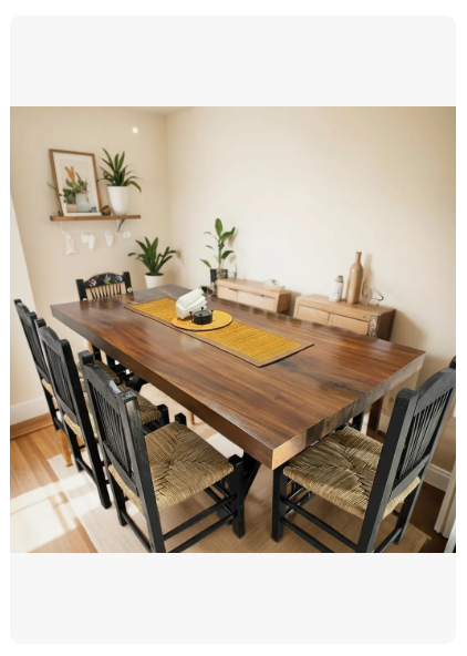 Mesa De Parota Comedor Artesanal Mexicano Excelente Calidad!