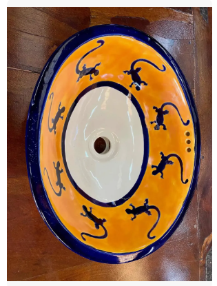 Lavabo Ovalin Talavera Fina Estilo Antiguo Empotrable Iguana - Imagen 6