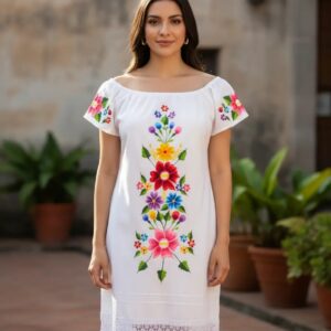 Vestido Yucateco. Bordado. Artesanal. Marianita 03. Mayakim