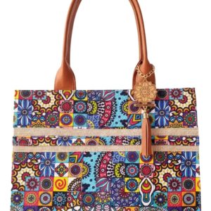 Bolsa Tote Full Print De Yute - Estilo Boho Artesanal