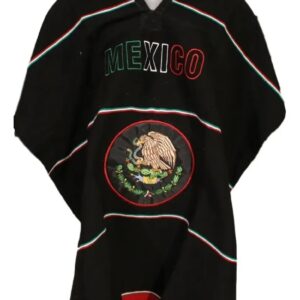 Jorongo Gabán Artesanal Escudo Mexicano Negro (5 Pack)