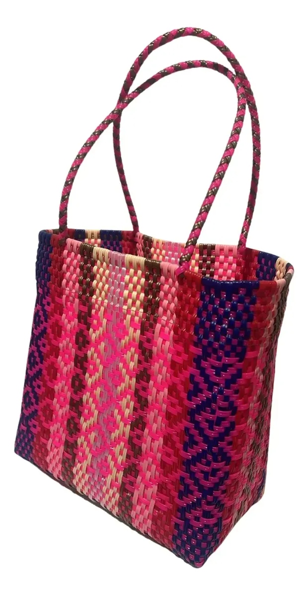Bolso Artesanal Hecho De Plastico A Mano Tote Bag Bolsa Dama - Imagen 8