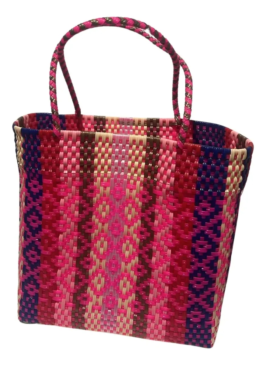Bolso Artesanal Hecho De Plastico A Mano Tote Bag Bolsa Dama - Imagen 7