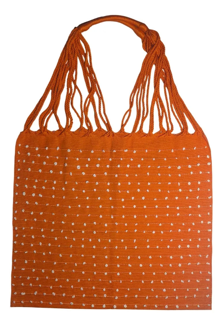 Bolso Artesanal Con Bolitas Chiapas Echo Ha Mano Verde - Imagen 3
