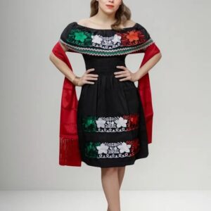 Vestido Artesanal Campesina Estrella Tricolor