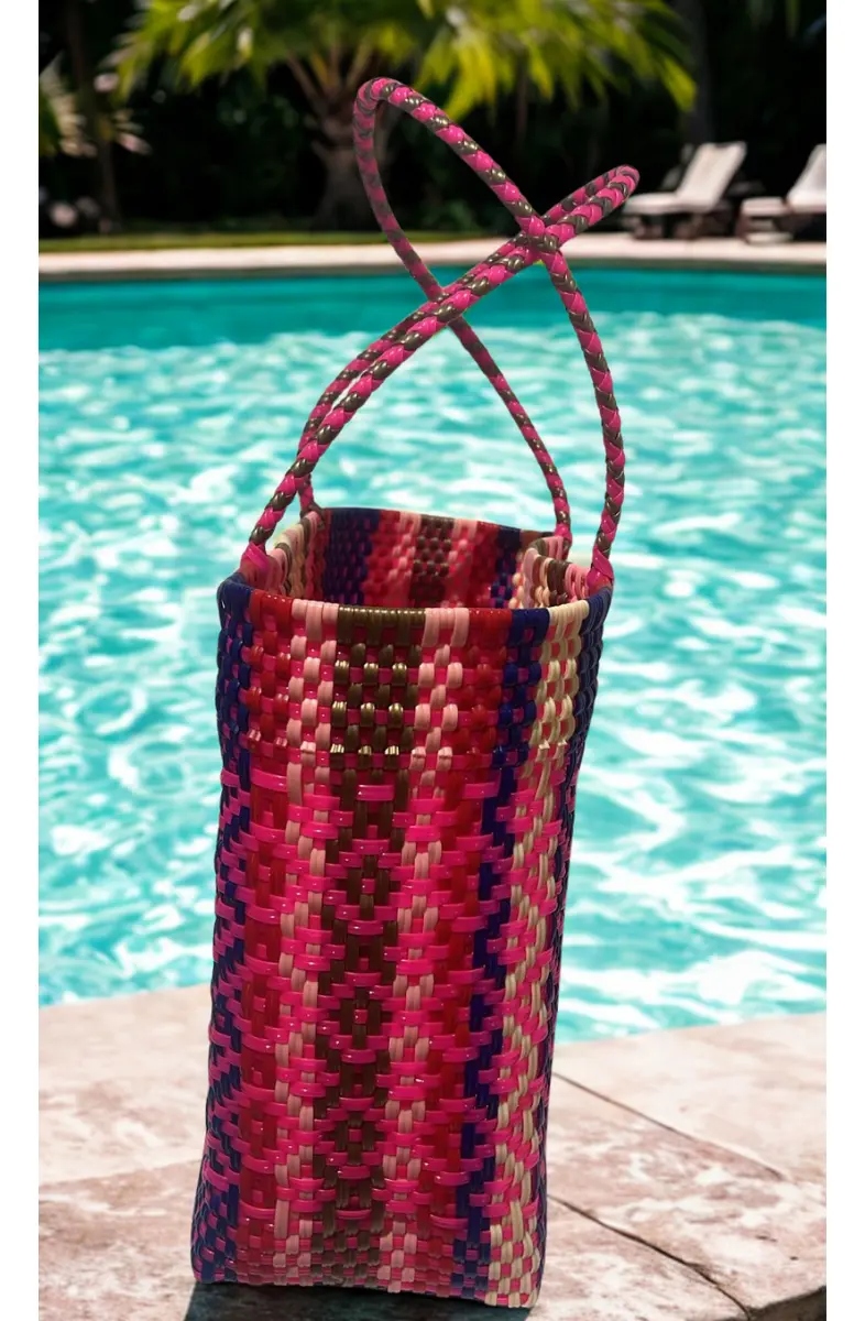 Bolso Artesanal Hecho De Plastico A Mano Tote Bag Bolsa Dama - Imagen 5