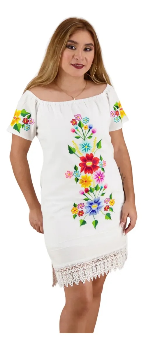 Vestido Yucateco. Bordado. Artesanal. Marianita 03. Mayakim - Imagen 5
