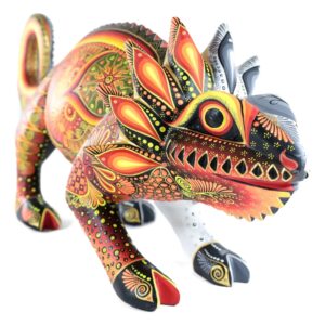 Alebrije Camaleon Madera Copal Artesania Artesano 55 Cm