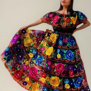 Conjunto Artesanal Chiapaneca Bordado A Mano Ajustable