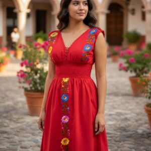 Vestido Bordado Artesanal Moderno Campesino Juv. Var/colore