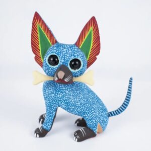 Alebrije Perrito Artesania Mdera Copal Artesano Oaxaca 13 Cm