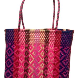 Bolso Artesanal Hecho De Plastico A Mano Tote Bag Bolsa Dama