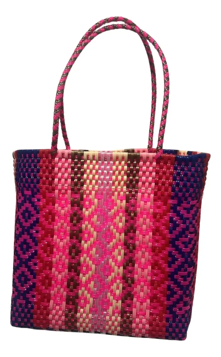 Bolso Artesanal Hecho De Plastico A Mano Tote Bag Bolsa Dama